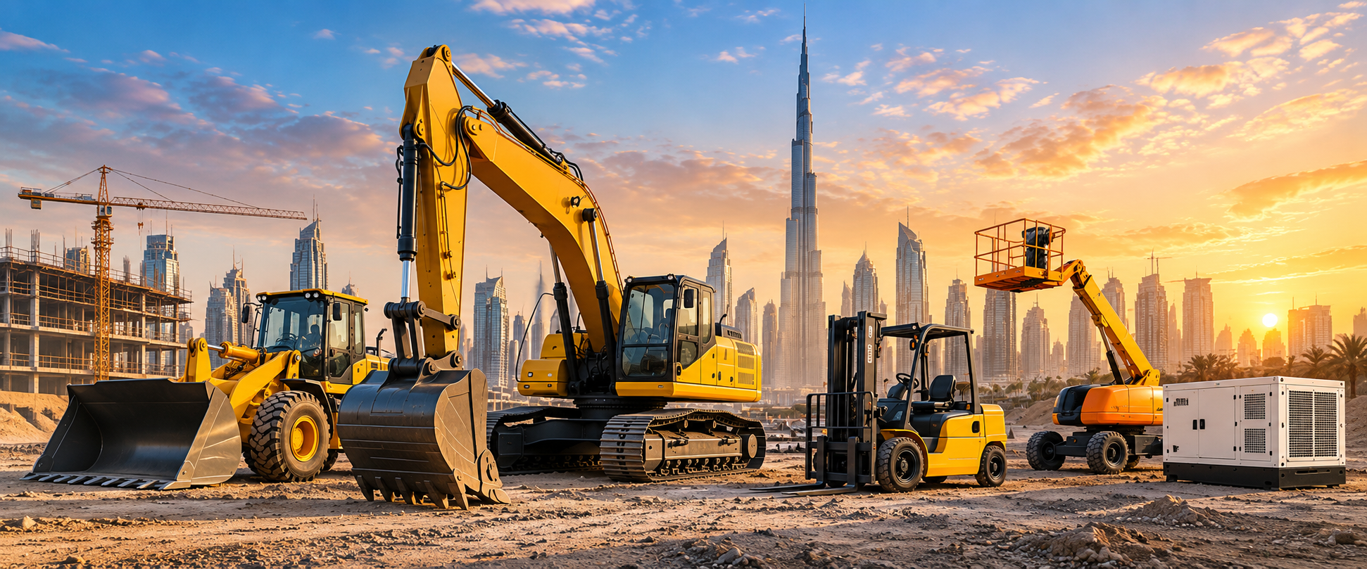 Heavy equipment fleet in Dubai